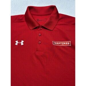 Craftsman Tools Under Armour Heatgear Polo Shirt Men’s Medium Red *READ *SNAG